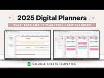 Video thumbnail for 2025 Digital Annual Planner & Monthly, Weekly, Daily Planner - Google Sheets Spreadsheet Template