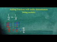 Video thumbnail for Adding Fraction with Unlike Denominators Using Models