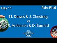 Video thumbnail for 2022 World Indoor Bowls Championships - Pairs Final! M.Dawes / J.Chestney vs S. Anderson / D.Burnett