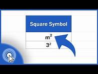 Video thumbnail for How to Write the Squared Symbol in Excel (within Text and as Numbers)