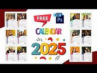 Video thumbnail for NEW 2025 calendar PSD Free download #2025 #calendar