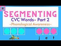 Video thumbnail for Segmenting /CVC Words / Phonological Awareness / Kindergarten / Preschool / Phonemic Awareness