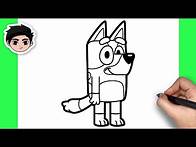 Video thumbnail for How To Draw Bluey - Easy Tutorial