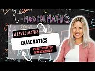 Video thumbnail for Pure 1 Chapter 2 Quadratics A-level Mathematics International