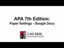 Video thumbnail for APA 7th edition_Google Docs