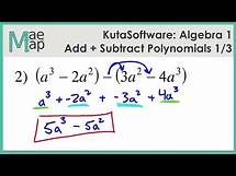 Video thumbnail for KutaSoftware: Algebra 1- Adding And Subtracting Polynomials Part 1