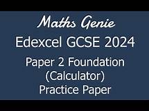 Video thumbnail for Edexcel GCSE 2024 Foundation Paper 2 (Calculator) Revision Practice Paper