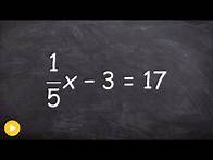 Video thumbnail for Solve a two step equation with a fractional coefficient