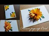 Video thumbnail for Calendula Flower pop up card tutorial (without template) | Handmade card tutorial | DIY card making