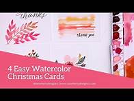 Video thumbnail for 4 Simple Watercolor Thank You Cards | #PaintingForBeginners