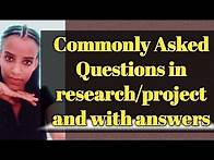 Video thumbnail for Commonly asked Questions in research/project defence(presentation) with answers in Amharic