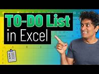 Video thumbnail for Make a beautiful and interactive To-Do List with Excel (Easy Tutorial 👌)