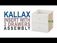 Video thumbnail for Ikea Kallax Insert with 2 drawers white