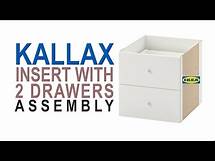 Video thumbnail for Ikea Kallax Insert with 2 drawers white
