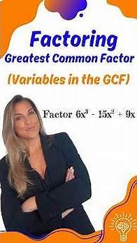 Video thumbnail for Factoring by Greatest Common Factor (variable in the GCF)