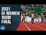 Video thumbnail for Women's 100m - 2021 NCAA track and field championship