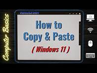 Video thumbnail for How to COPY and PASTE in WINDOWS 11