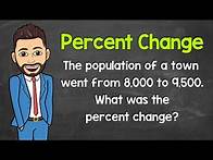 Video thumbnail for How to Calculate Percent Change | Example 1 | Math with Mr. J