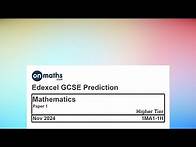 Video thumbnail for Nov 2024 Predicted Maths GCSE Paper 1 Edexcel (Higher Paper 1) Non Calculator Exam 1MA1-1H