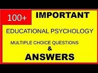 Video thumbnail for 100+ Educational Psychology Multiple Choice Questions & Answers| Exam preparation