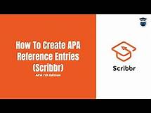 Video thumbnail for How To Create APA Reference Entries Using Scribbr | APA 7th Edition