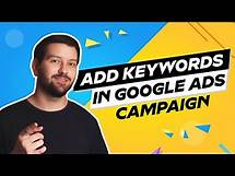Video thumbnail for How To Add Keywords In Google Ads Campaign