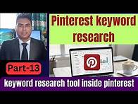 Video thumbnail for Pinterest keyword research | keyword research tool inside pinterest