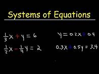 Video thumbnail for Solving Systems of Equations With Fractions and Decimals