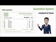 Video thumbnail for How to create a Quotation System using an Excel spreadsheet - [create your own Template]