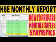 Video thumbnail for How To Prepare HSE Monthly Report || How To Prepare Monthly Safety Statistics || HSE KPI