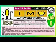 Video thumbnail for IMO Class 5 Sample Paper 2023-24 | Math Olympiad Sample Paper Grade 5 | Answers & Explanation | SOF