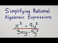 Video thumbnail for Simplifying Rational Algebraic Expressions (RAE) - Grade 8 Math