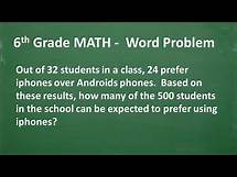 Video thumbnail for 6th Grade Math WORD PROBLEM