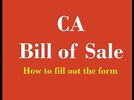 Video thumbnail for How to fill out Bill of Sale form for California!