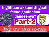 Video thumbnail for Jechoota Gaafii/question words