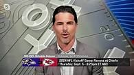 Video thumbnail for David Carr reacts to Ravens-Chiefs being named 2024 NFL Kickoff Game | 'NFL Total Access'