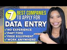 Video thumbnail for 7 BEST Data Entry Work From Home Jobs! Up To $21 Per Hour! No Phone Required! (2022)