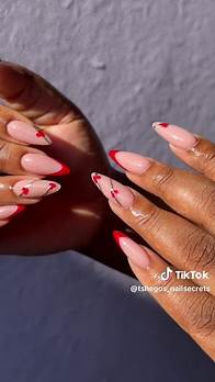 Video thumbnail for Expert Tips for Perfect Almond Red French Nails