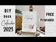 Video thumbnail for How to make 2023 desk calendar || DIY Desk Calendar 2023 || Free Printables
