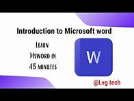 Video thumbnail for Learn Microsoft Word in 45 Minutes: Complete MS word Tutorial