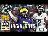 Video thumbnail for Michigan State Spartans vs. Michigan Wolverines Highlights | FOX College Football