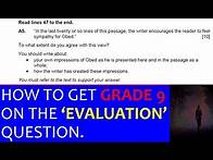 Video thumbnail for GCSE English Language Paper 1 the 'evaluation' question (Obed)