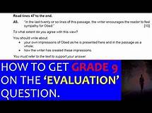 Video thumbnail for GCSE English Language Paper 1 the 'evaluation' question (Obed)