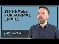 Video thumbnail for 21 Phrases For Formal Emails - Business English (FREE E-phrasebook)