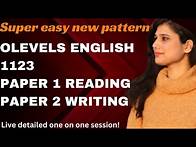 Video thumbnail for Olevels English 1123 Paper pattern one on one session #livesession