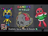 Video thumbnail for Drawing All Dandy’s World Character in Roblox Realistic Spray Paint!