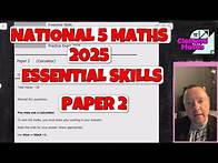Video thumbnail for National 5 Maths 2025 EXAM ESSENTIAL SKILLS PAPER 2