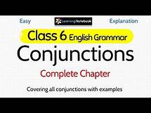 Video thumbnail for Class 6 Conjunctions | Class 6 English grammar Conjunctions