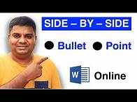 Video thumbnail for How to Put 2 Bullet Points on One Line in Word - [ Online ]
