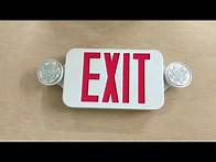 Video thumbnail for COMBOJR2 - LED Exit Light (Exit Sign + Emergency Light Combo)